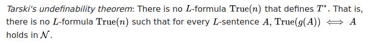 Undefinability Theorem 